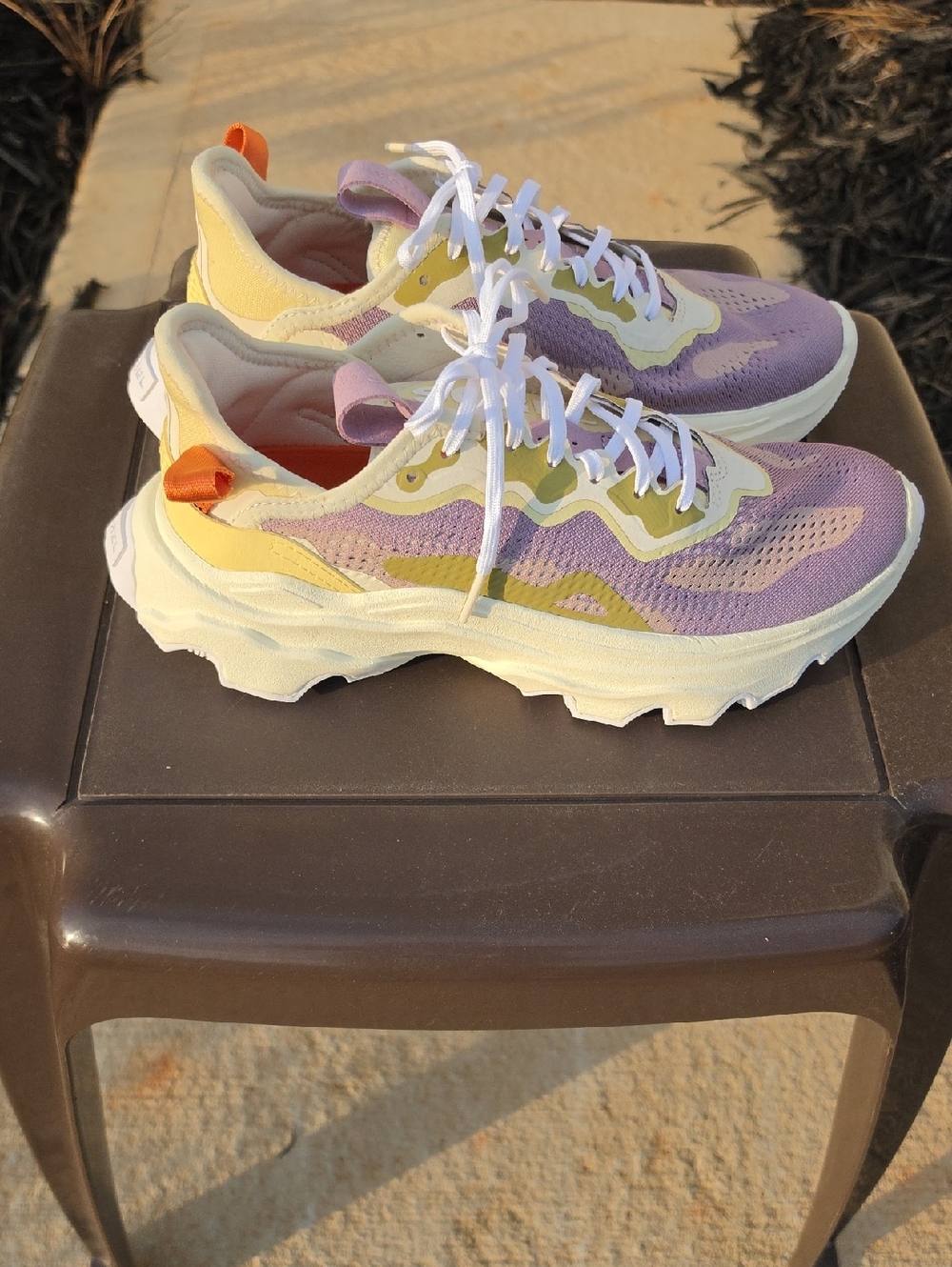 Sorel Womens Kinetic Breakthru Day Lace Sneaker Mauve/Tranquil Yellow Size 8.5